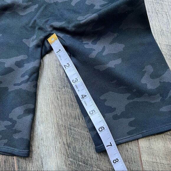 Spanx Grey Black Look at Me Now Camo High Waisted Biker Shorts Shape Wear XS - Picture 6 of 10